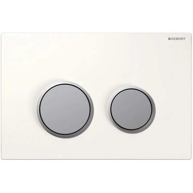 Angebot GEBERIT SIGMA 20 Betätigungsplatte , weiss, Ring verchromt matt