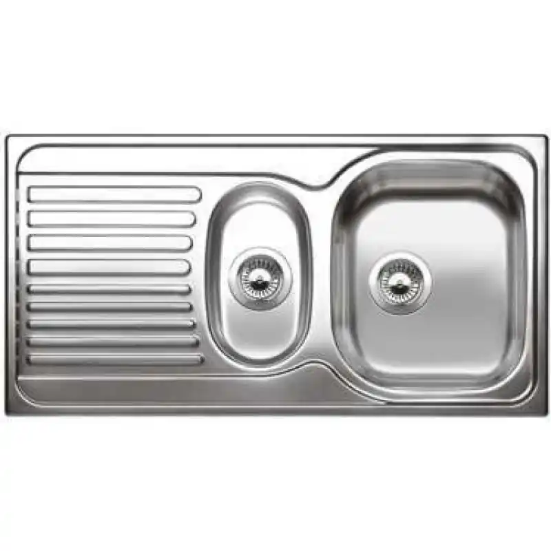 BLANCO Tipo 6 S Basic-Spüle aus Edelstahl, inklusive Siphon, Bürstfinish Edelstahl 512300 Neuheit