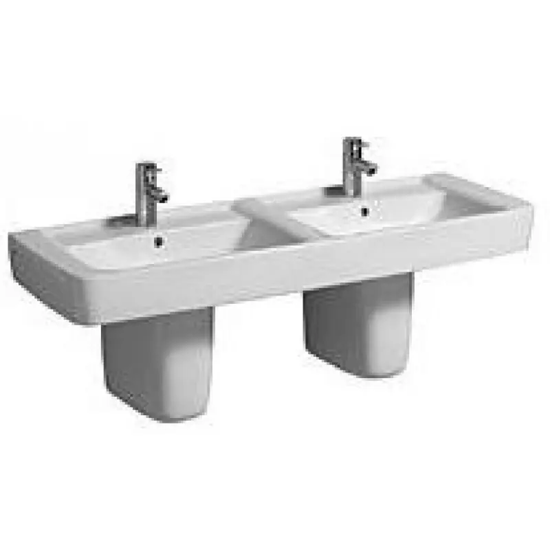KERAMAG Renova Nr. 1 Plan Doppelwaschtisch 130 x 48 cm, 122130000 Wochenendangebot