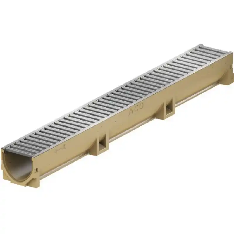 ACO Self Euroline Entwässerungsrinne 1 m, H=10 cm, inkl. verzinktem Stegrost 38700 Top-Angebot