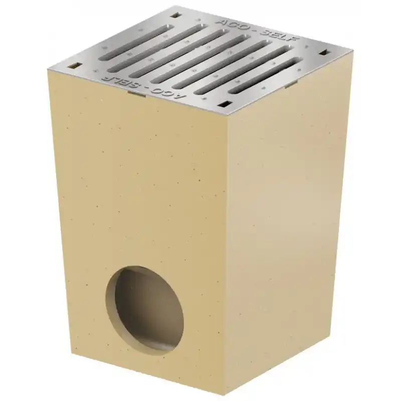 Bestseller ACO Self Hofablauf 25 x 25 x 35 cm, Rost Stahl verzinkt 01581