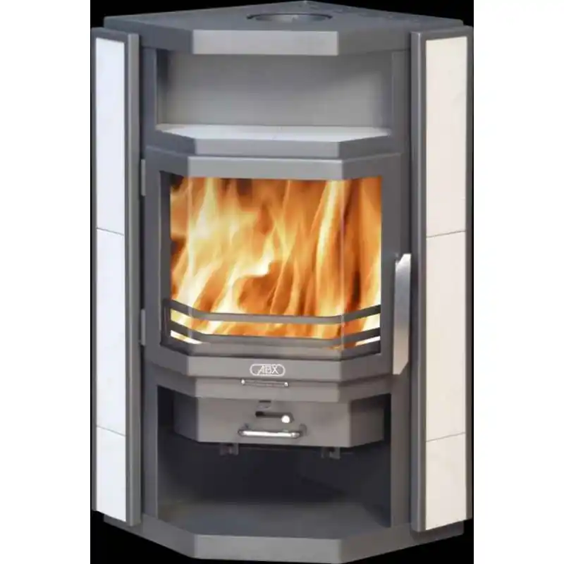 ABX SKANDIK 4660-6,Holz-Kaminofen, Keramik - geteiltes Glas 4660-6KD Sonderangebot