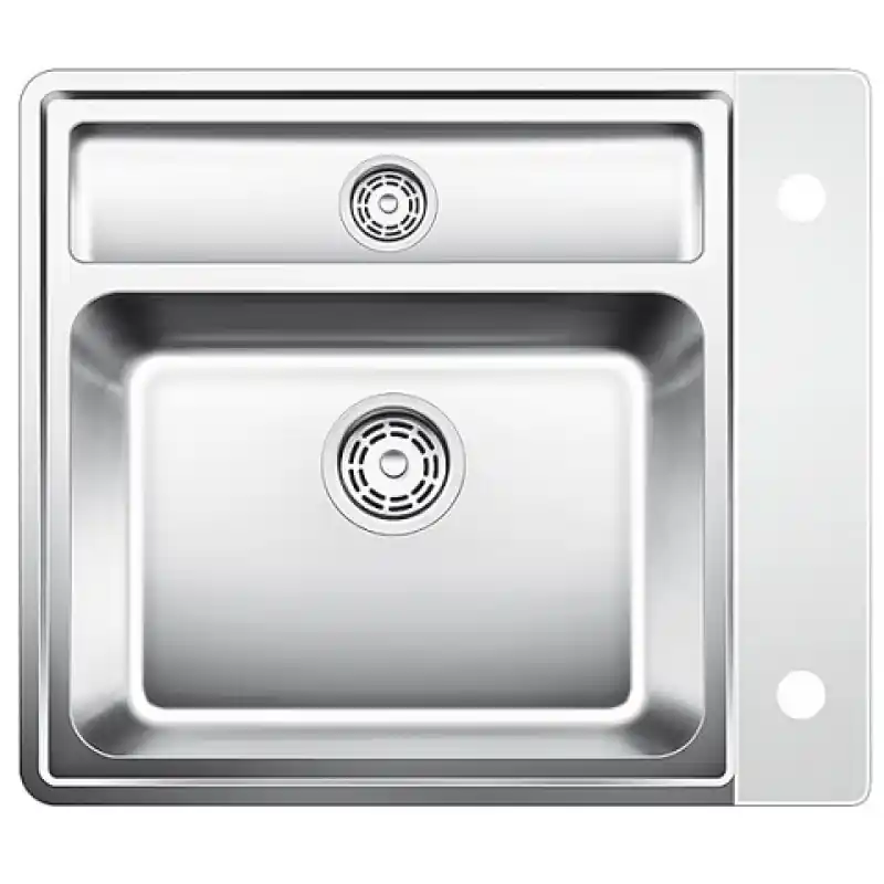 Abverkauf BLANCO Stature 6 - Wenn Crystal Edelstahl-Spüle mit Tee / weiß 516101