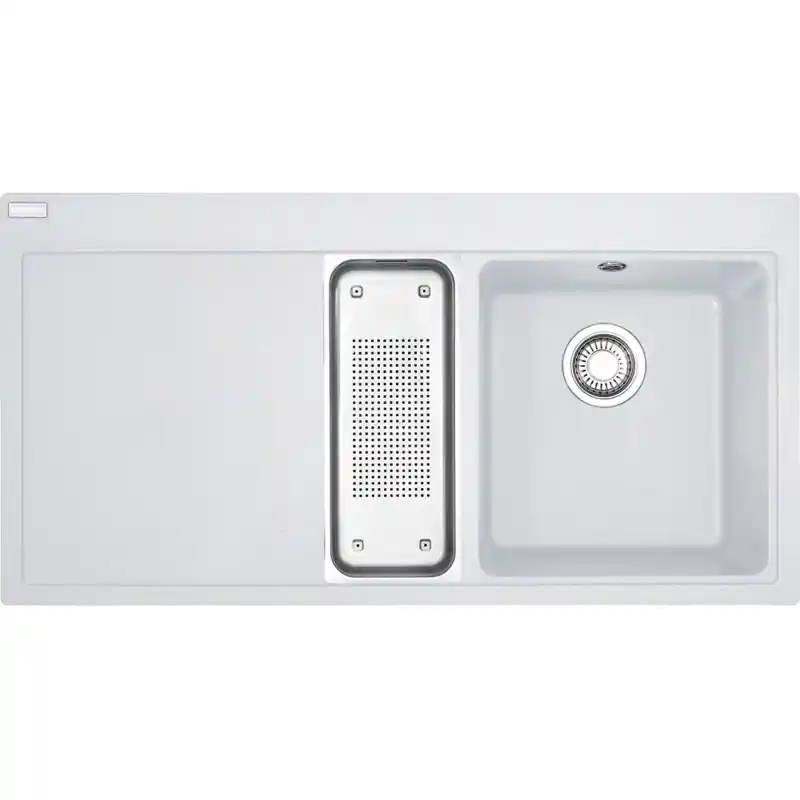 Markenware Franke Mythos MTG 651-100 Fragranit DuraKleenPlus, Glacier, Becken rechts, 114.0017.864