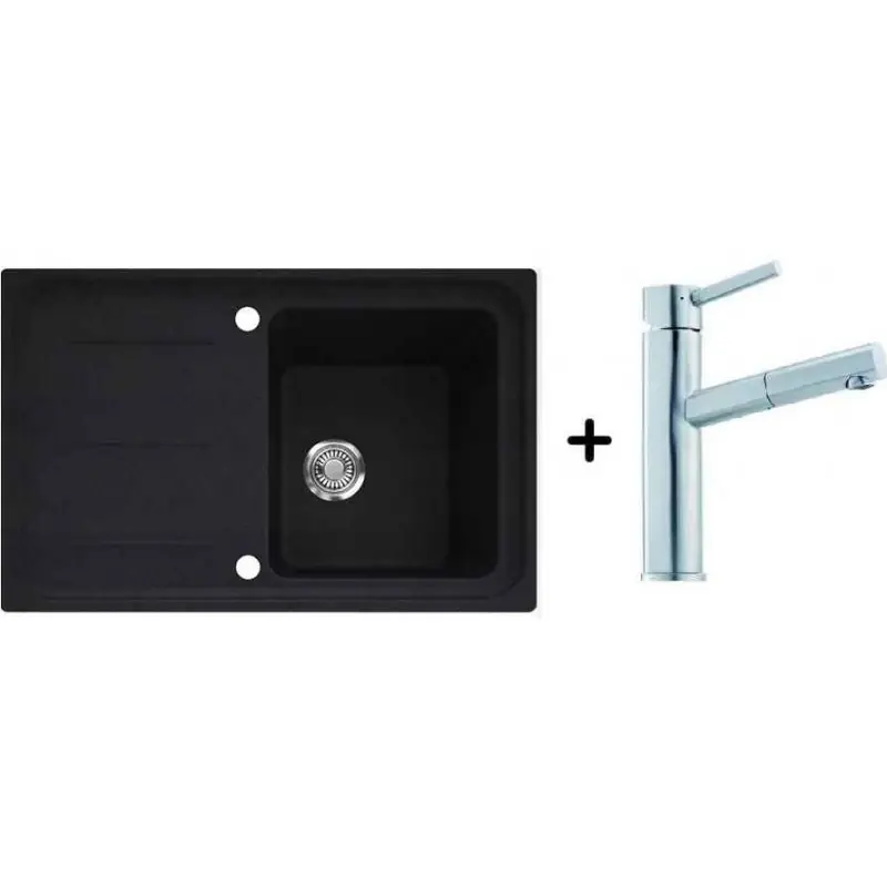 Franke SET G14 Fragranit Spüle IMG 611-78.099 onyx + Küchenarmatur FC 7986 Gaia Neu Im Sortiment