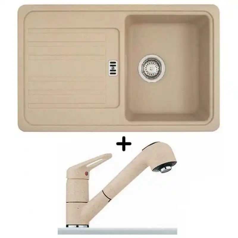 Franke SET G20 Fragranit Einbauspüle EFG 614-78 sahara + Küchenarmatur FC 9547.082 Bestseller