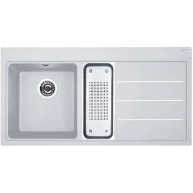 Sichere Zahlung Franke Mythos Fusion MTF 651-100 Fragranit Einbauspüle links, Glacier 114.0156.988