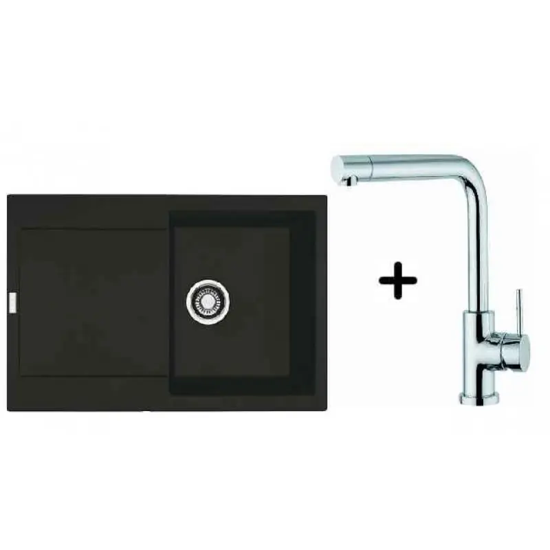 Knallerangebot Franke SET G39 Fragranit Spüle MRG 611.099 graphit + Küchenarmatur Samoa