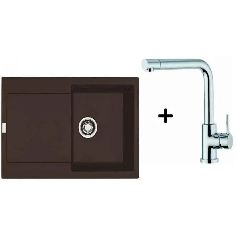 Franke SET G39 Fragranit Spüle MRG 611.070 chocolate + Küchenarmatur Samoa Bestpreis