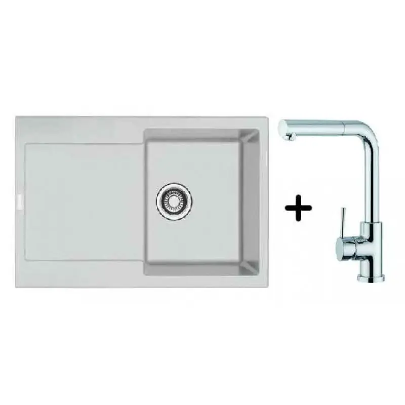Top-Angebot Franke SET G40 Fragranit Spüle MRG 611.098 silber + Küchenarmatur FN 0147 Schlauchbrause