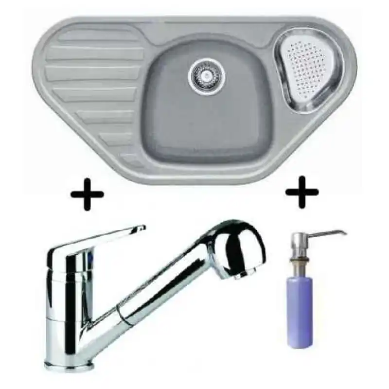 Franke SET G46 Fragranit Einbauspüle COG 651 E silber + Armatur FC 9547+Spülmittelspender Direkt Vom Hersteller