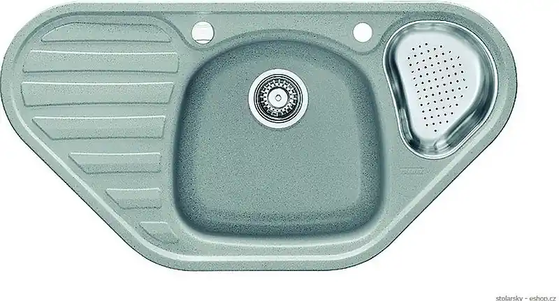 Schneller Versand Franke Einbauspüle Calypso COG 651-E Fragranit DuraKleenPlus, Silber