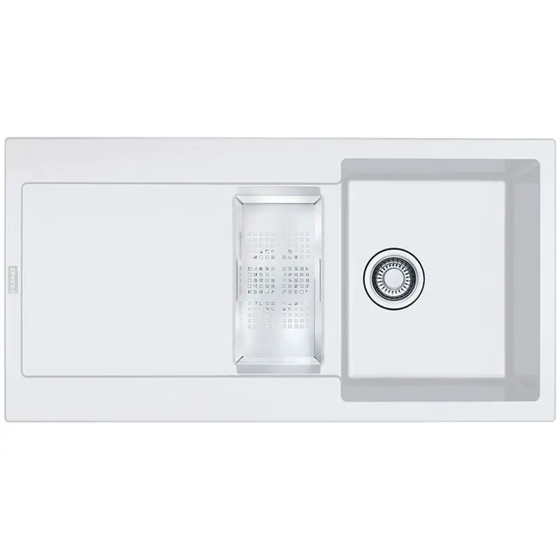 Franke Maris MRG 651, 970x500 mm, Küchenspüle, Fragranit+, Glacier 114.0055.823 Heißes Angebot