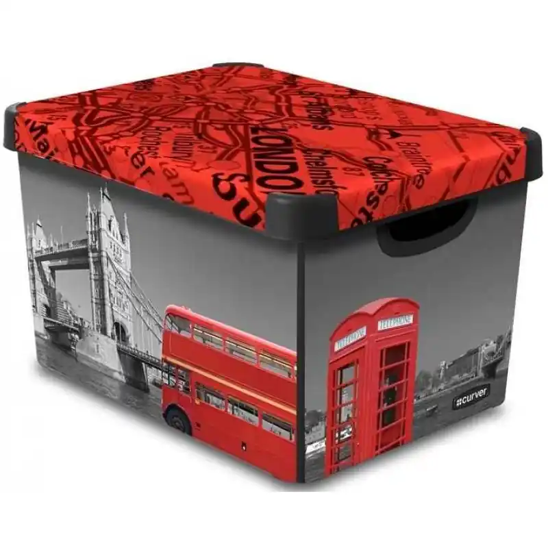 CURVER LONDON L Aufbewahrungsbox 39,5 x 29,5 x 25 cm 04711-L08 Neu Im Sortiment