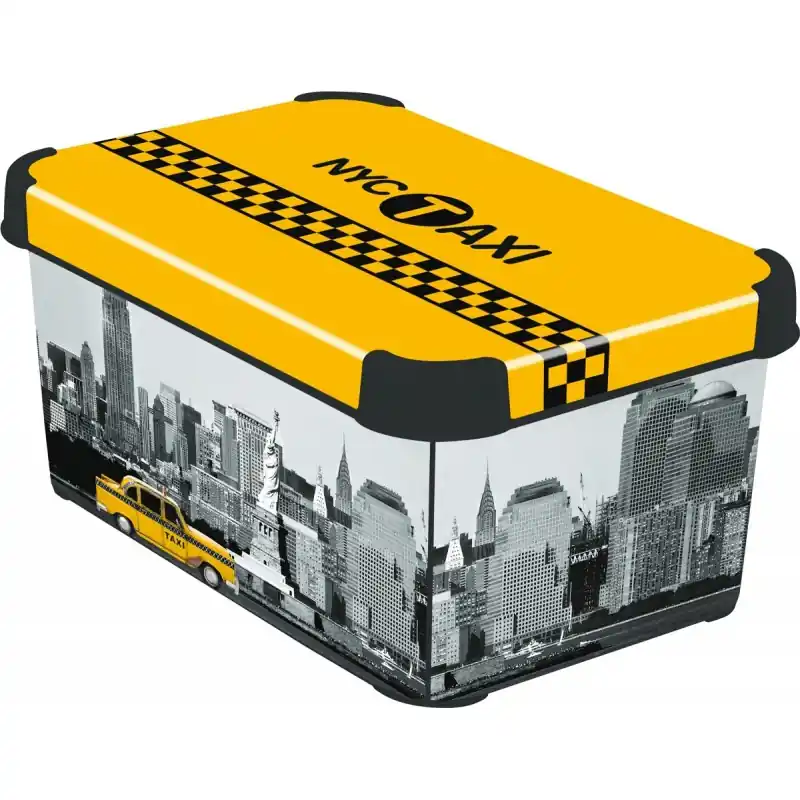 CURVER NEW YORK S Dekorative Aufbewahrungsbox 29,5 x 19,5 x 13,5 cm 04710-D16 Expressversand