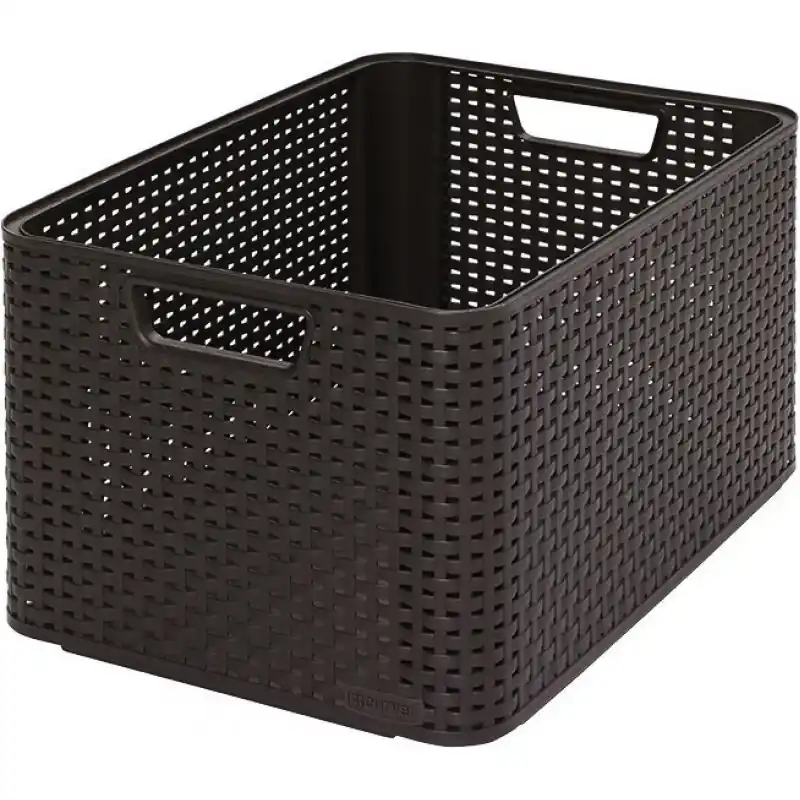 Markenprodukt CURVER STYLE L Aufbewahrungsbox 43,6 x 23 x 32,6 cm dunkelbraun 03616-210