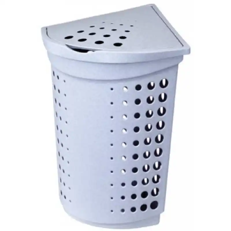 Günstig CURVER Eckwäschebox, 59 x 48 x 41 cm, 40L Luna - grau, 05021-584