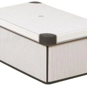 Super-Preis CURVER CLASSICO S Dekorative Aufbewahrungsbox 29,5 x 19,5 x 13,5 cm grau/weiß 04710-D41