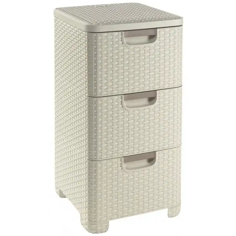 CURVER STYLE 3x14L Schubladenchrank 33 x 38 x 59,5 cm creme 06604-885 Sonderaktion