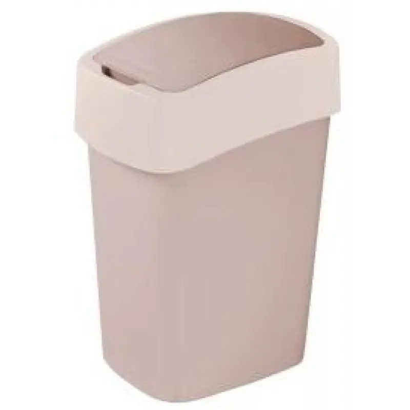 CURVER Mülleimer Papierkorb FLIP BIN, 65,3 x 29,4 x 37,6 cm, 50L Schwing-Deckel – savana Expressversand