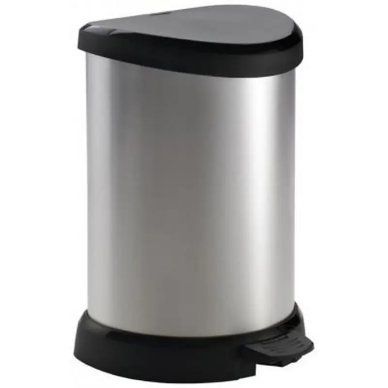 Neu CURVER DECO BIN 15L Treteimer 30,3 x 26,8 x 44,8 cm silber metallic 02120-582