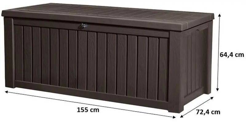 KETER ROCKWOOD 570L Garten-Aufbewahrungsbox 155 x 72,4 x 64,4 cm, braun 17197729 Sofort Bestellen
