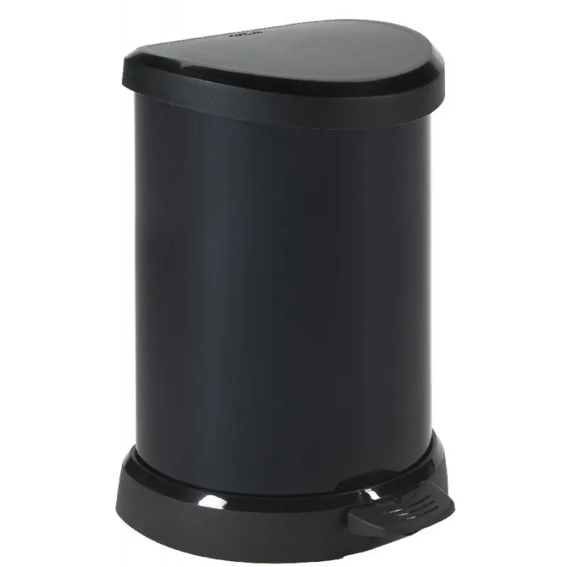 Must-Have Curver Abfallbehälter, 44,8 x 30,8 x 28,1 cm, 20 Liter, metallic-schwarz, 02120-929