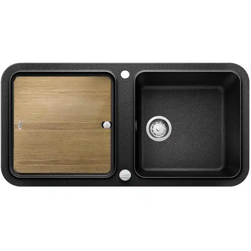 BLANCO Yova XL 6 S SILGRANIT anthracit mit Esche-Compound-Arbeitsbrett 519583 Markenprodukt