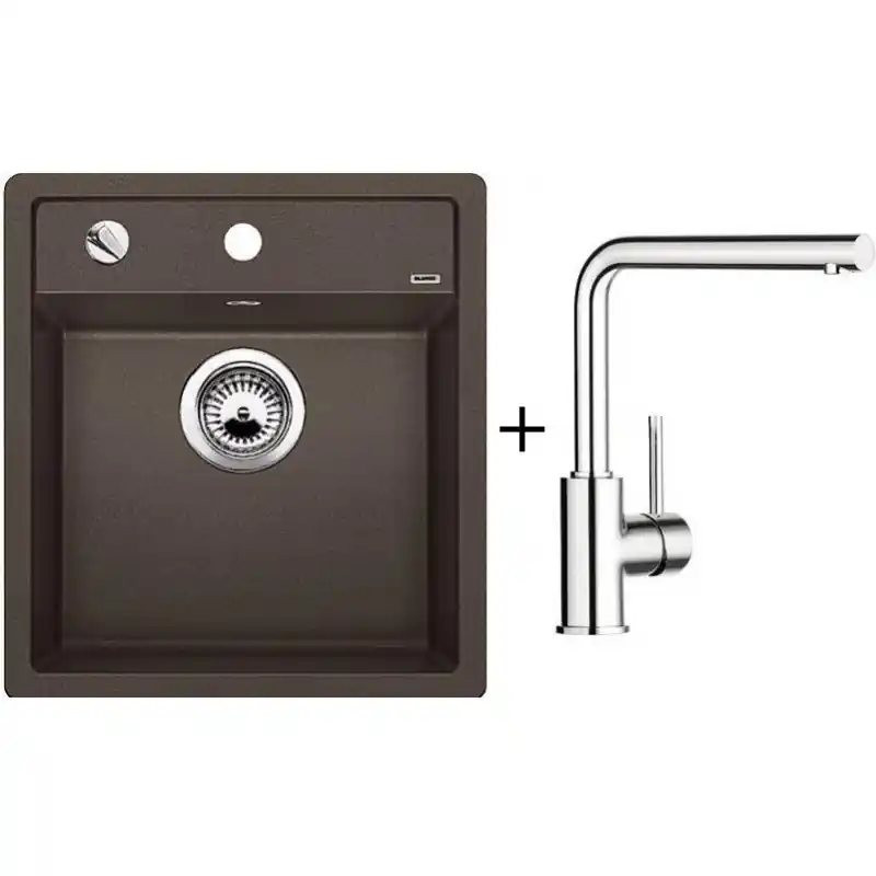 BLANCO Set DALAGO 45 SILGRANIT cafe + Armatur Mila chrom Letzte Chance
