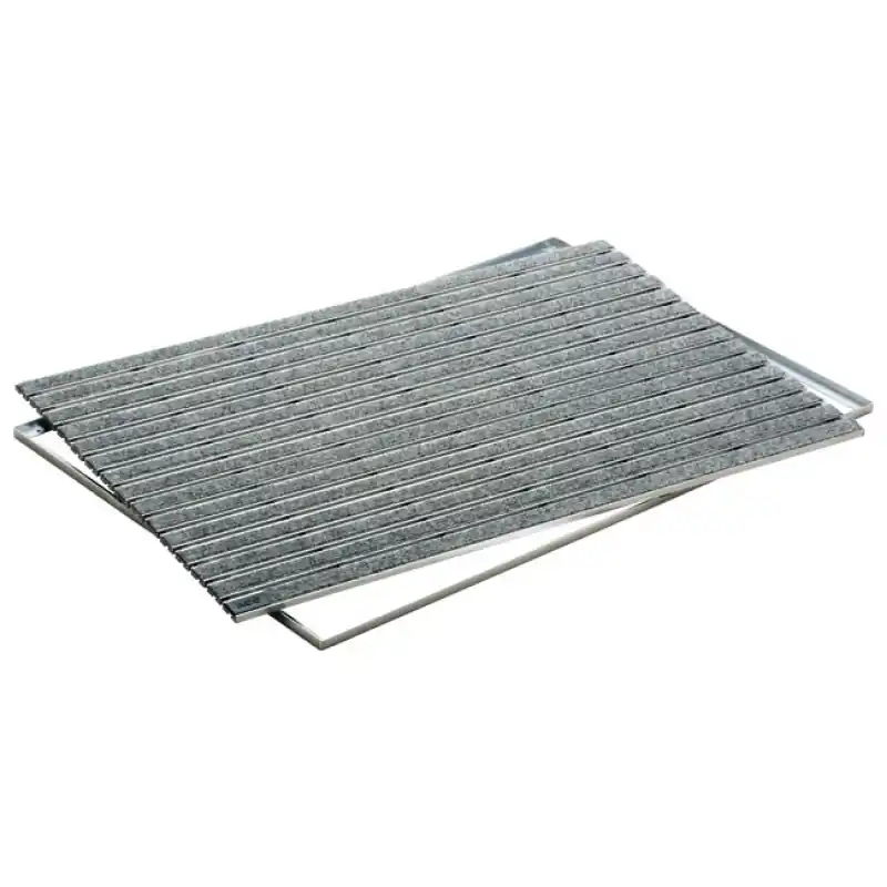 ACO Vario Indoor Schuhabstreifer Rips, Fußmatte mit ALU Rahmen, 75 x 50cm, grau 37256 Kracherpreis