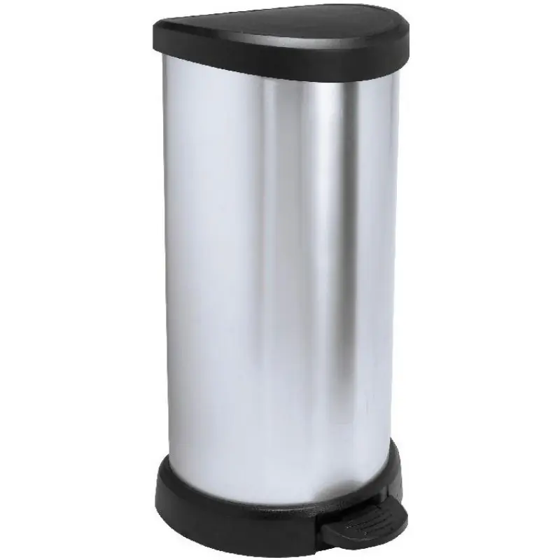 CURVER DECO BIN 40L Treteimer 30,9 x 34,9 x 69,7 cm silber metallic 02150-582 Neu