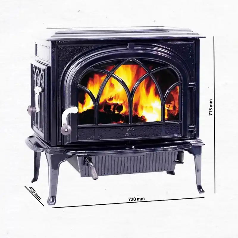 Jotul F 500 CB Kaminofen, Blauschwarze Emaille 350421 Ausverkauf