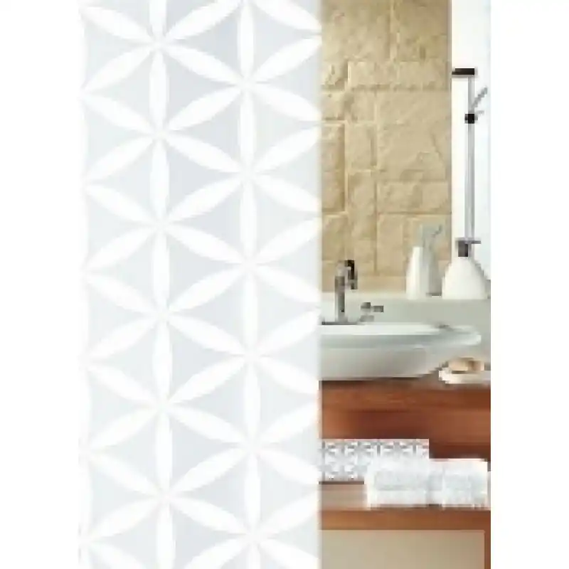 Spirella Rania White Duschvorhang 180 x 200 Weiß 1010418 Schneller Versand