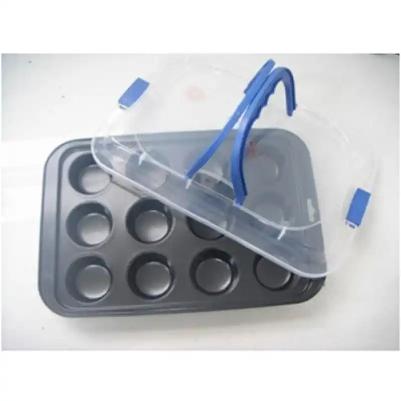 Meistverkauft KAISERHOFF Muffinbackblech für 12 Muffins mit Trägedeckel KH-8292