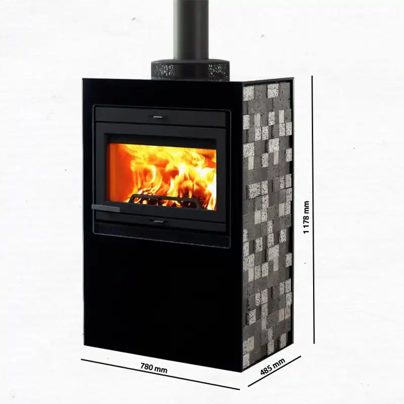 Jotul CUBE GL Kamin-Umbau mit Kamineinsatz I 400 CB, Lavastein 30036831 Finale Aktion