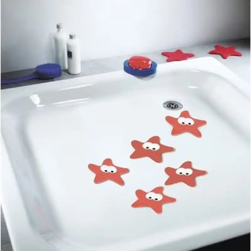 Direkt Vom Hersteller Spirella Starfy Anti-Rutsch-Sticker 5-er Pack Rot 1011356