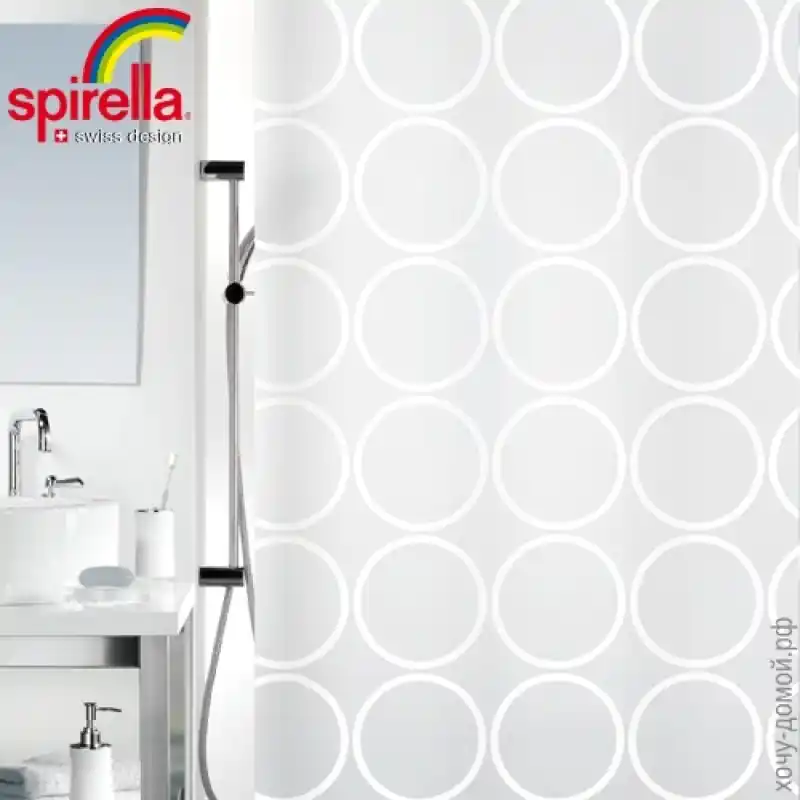 Top-Angebot Spirella Ando Duschvorhang 180 x 200 cm Weiß 1011555