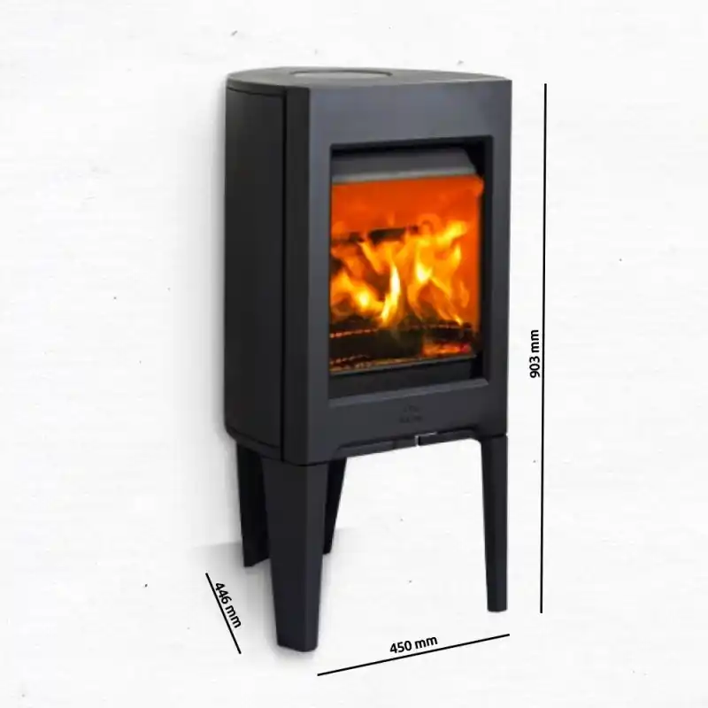 Jotul F 162 C CB Kaminofen, Schwarzer Lack 351223+ 361084 + 361099 Mega-Angebot