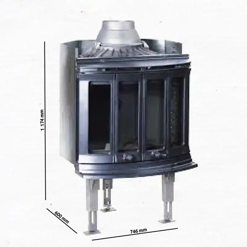 Jotul I 18 Kaminofen Harmony, Blauschwarze Emaille, 341103 Markenprodukt