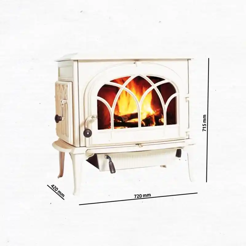 Jotul F 500 CB Kaminofen, Elfenbein Emaille, 350423 Solange Der Vorrat Reicht