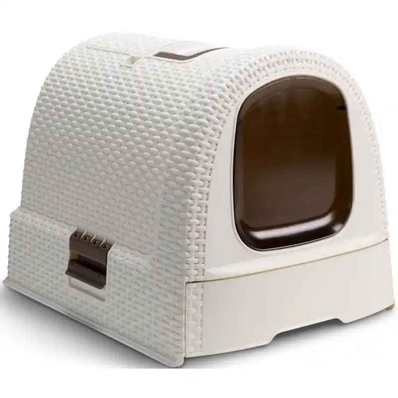 Günstig CURVER RATTAN Katzentoilette 51 x 38,5 x 40 cm creme 00615-P16