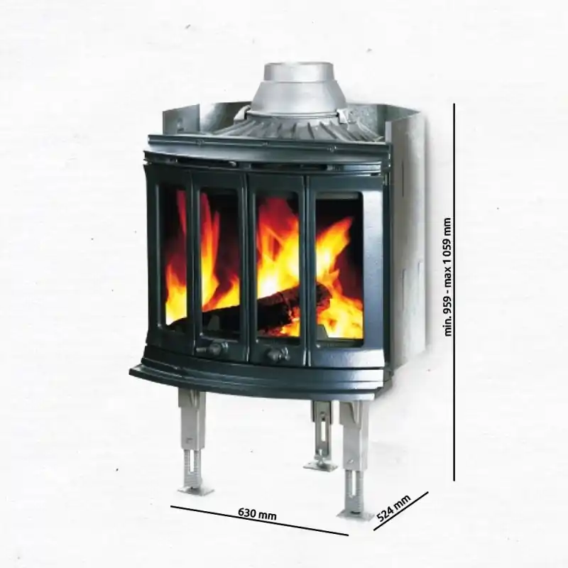 Wochenendangebot Jotul I 80 RH Kamineinsatz Harmony, Schwarzer Lack 341124