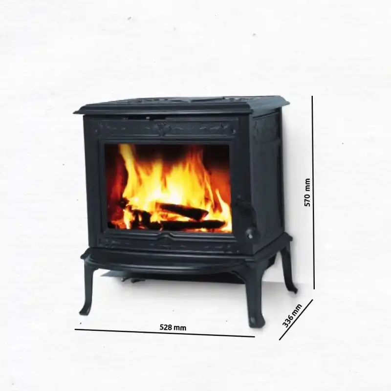 Jotul F 100 Kaminofen, Schwarzer Lack, Klarscheibe, 350794 Wochenendangebot