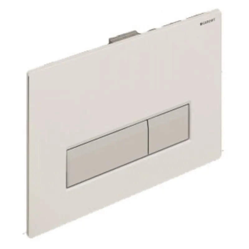 Garantierte Lieferung Geberit Sigma40 Betätigungsplatte, weiss/Aluminium gebürstet 115.600.KQ.1