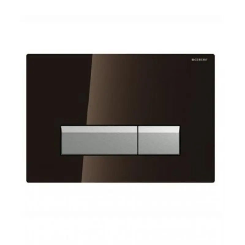 GEBERIT SIGMA 40 Betätigungsplatte, Glas braun/Aluminium gebürstet 115.600.SQ.1 Günstig