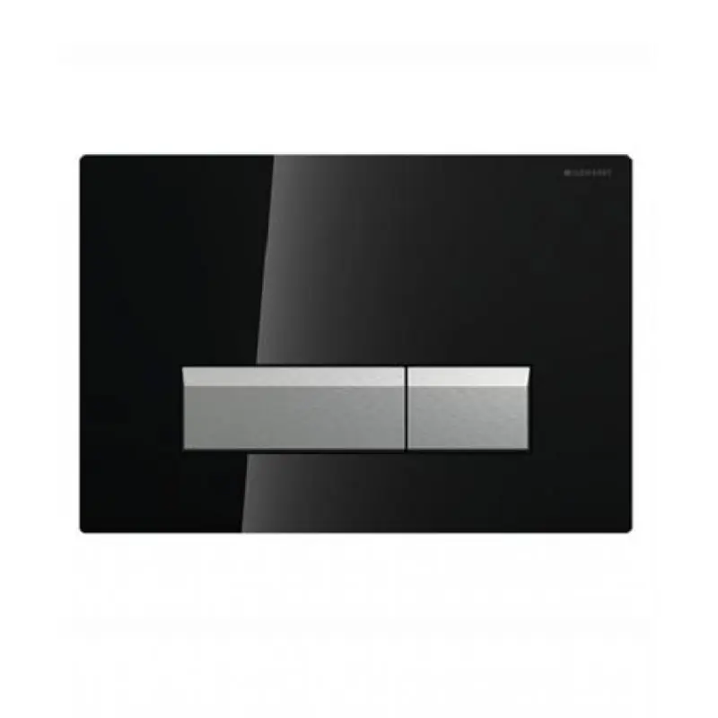 Echt GEBERIT SIGMA 4Betätigungsplatte,Glas schwarz/Aluminium gebürstet 115.600.SJ.1