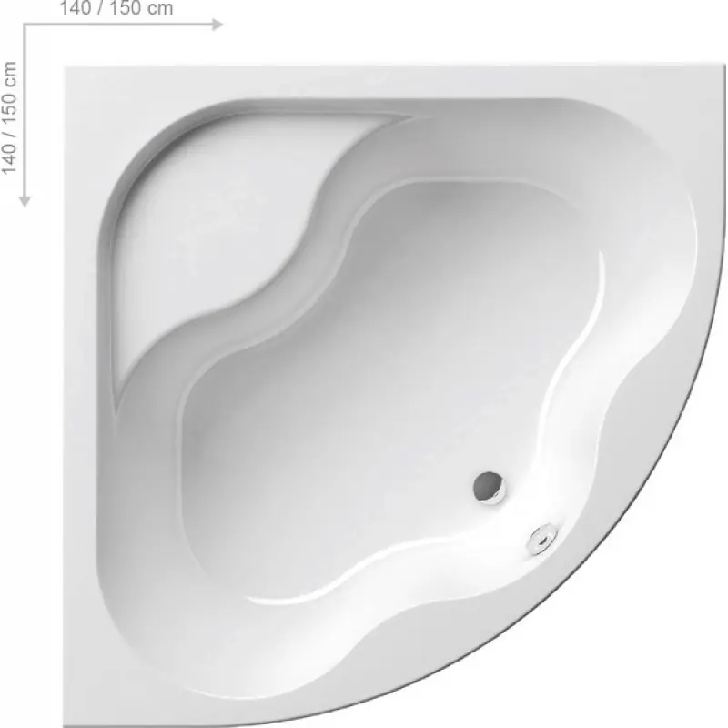 RAVAK GENTIANA Badewanne 140 x 140 snowwhite CF01000000 Preisreduziert