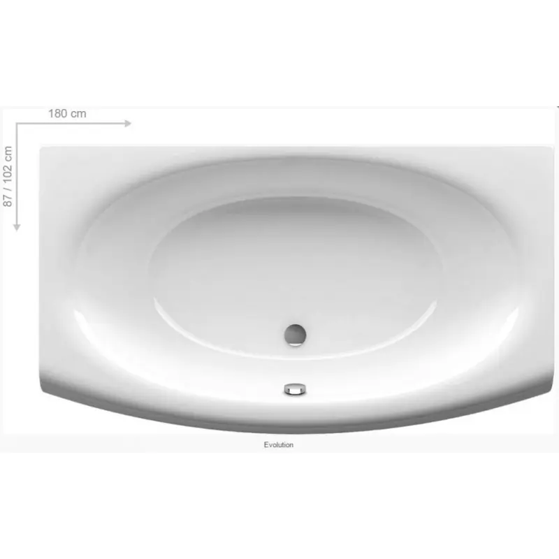 Schneller Versand RAVAK Badewanne EVOLUTION 180x102 snowwhite C101000000