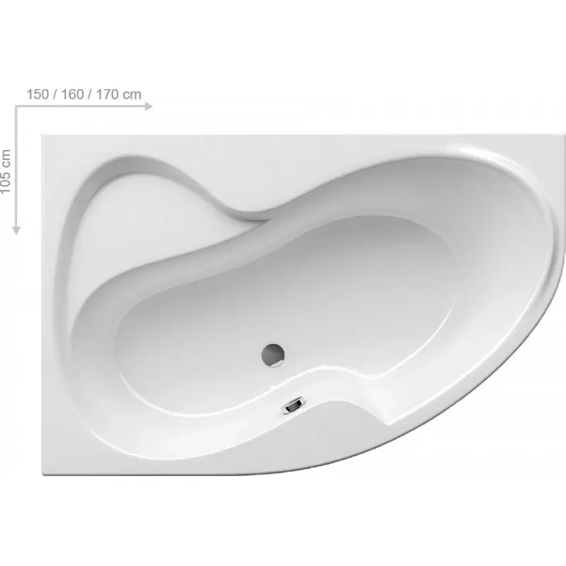 Mega-Angebot RAVAK ROSA II Badewanne 170 x 105 cm L snowwhite, C221000000