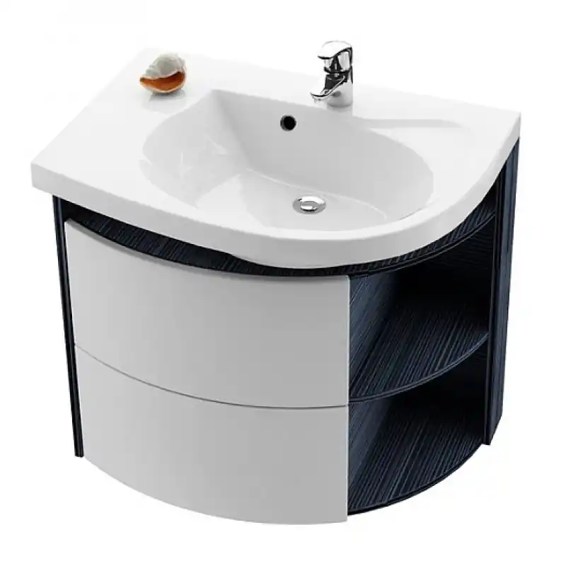 Angebot RAVAK SDU Rosa Comfort L Waschtischunterschrank, Strip Onyx/weiß X000000312